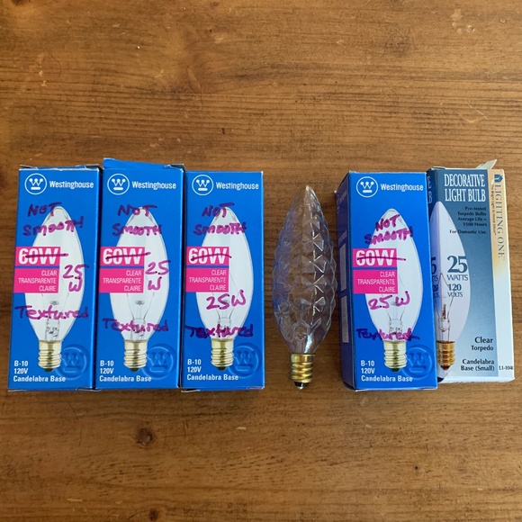 FINAL PRICE 💡 Set of 6 NEW 25w Candelabra Bulbs - Picture 3 of 4